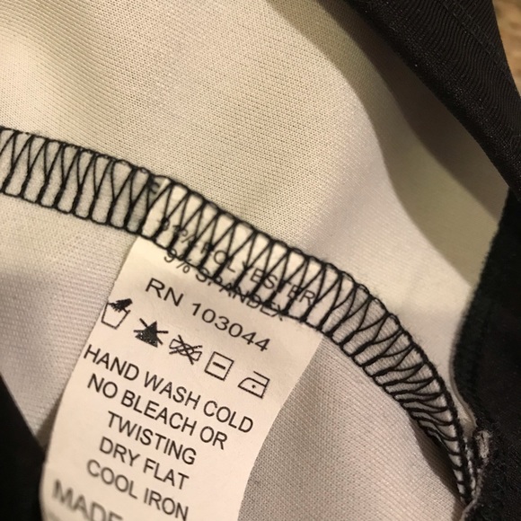 Viviana Gabeiras Sheath Scuba Dress NEW Size Medium Black Orange - Picture 16 of 16